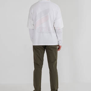 เสื้อยืดแขนยาวผ้าโพลีเอสเตอร์/คอตตอนสองชั้น แห้งเร็ว ระบายอากาศดี ขายดีที่สุด สำหรับผู้ชาย สวมใส่สบายๆ สำหรับผู้ใหญ่ - Product Image 3