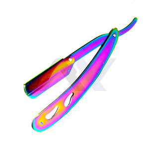 Rasoir de barbier en titane couleur arc-en-ciel pour un usage personnel et domestique - Product Image 3