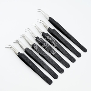 Top Rated Eyelash Extension Tweezer Fiber Tip Lashes Mega Boot Volume Straight Isolation Diamond Nonslip Grip Easy Fans <b>Tool</b> - Product Image 5