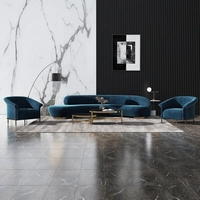 Silla de Espera Moderna para Hotel BILIDO, Elegante y Estilizada, Sofá Curvo de Terciopelo Color Crema Rosa con Forma de Luna, Estilo Salón Francés