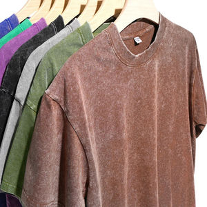 <b>Men's</b> 100% Cotton T <b>Shirt</b> Oversized Acid Washed Drop Shoulder Blank Streetwear Heavyweight Solid <b>Men's</b> - Product Image 5