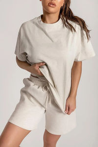 100% Cotton Men's T Shirt and Short Set Summer Short Sleeve <b>Tops</b> and Pants Suits Breathable Casual T Shirt Running Set - Product Image 4