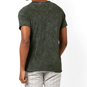 T-shirt Homme 2025 de Haute Qualité, Délavé à l'Acide, Personnalisable sur le Devant, 100% Coton, Style Hip-Hop Urbain, Coupe Droite, Manches Courtes - Product Image 3