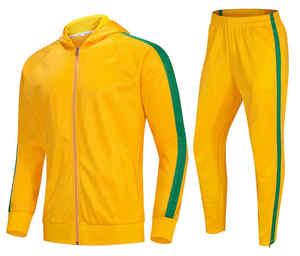 Sudadera con Capucha de Fútbol con Cremallera y Rayas para Hombre, Ropa Deportiva con Diseño de Parches de Colores, 100% Poliéster, Antibacteriana y de Secado Rápido - Product Image 2