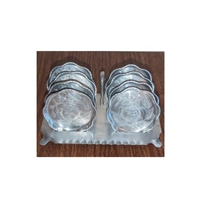 Aluminum <b>coaster</b> for Drink Mug and <b>Glass</b> Aluminum <b>coaster</b> Flower Design Silver Coating Latest Aluminum <b>coaster</b> - Product Image 1