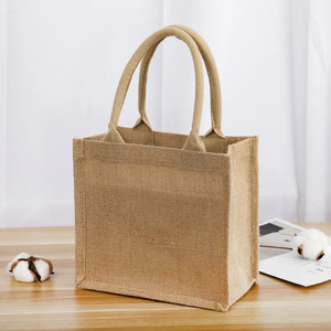 Sac fourre-tout en jute écologique de haute qualité pour dames Sacs à provisions de créateurs verts au meilleur prix en vente - Product Image 3