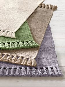 Beau solide tissé à la main européen moderne avec de lourdes franges tapis de tissage plat en coton utilisation intérieure et extérieure tapis de zone de prix bon marché - Product Image 3