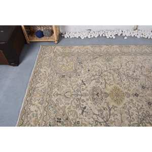 Alfombra tradicional de lana Beige de 6,4x11 pies, diseño de retazos turco Vintage para entrada, pasillo rectangular para el hogar, látex para vivir - Product Image 5