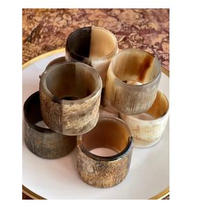 Porte-serviettes unique en corne de buffle naturelle polie à 100%, à prix attractif, taille personnalisable pour les mariages, porte-serviettes en corne de table - Product Image 6