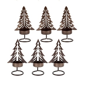 Iron Metal Christmas <b>Tree</b> <b>Stand</b> Home Decor Table Top Best Selling Matte Black Christmas Decoration Tealight Candle Holder - Product Image 6