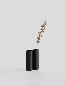 Round Marble Ikebana <b>Vase</b> with Brass Stand Modern Minimalist Decorative Stone Flower Holder Contemporary Floral Display Pot - Product Image 5