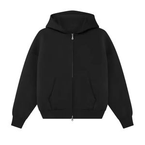 Sudadera con Capucha Corta Personalizada con Cierre, Unisex, 400 Gsm, Algodón Grueso, Hombros Caídos, Cierre de Dos Vías para Hombre, Process Impex - Product Image 6