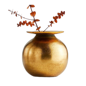 Vase à fleurs décoratif en aluminium au design martelé pour la décoration de la salle de dessin Vases à fleurs de table de jardin au prix de gros - Product Image 4