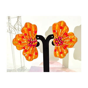 Pendientes de aro de cuentas coloridos de estilo romántico de la mejor calidad del fabricante directo para aniversario compromiso boda-¡Compre ahora! - Product Image 6