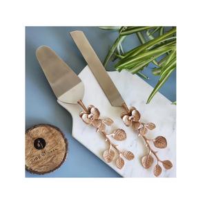 Elegante Juego de 2 Servidores de Pastel con Diseño de Hoja para Hogar, Hotel, Bodas, Cumpleaños, Cuchillo para Servir Pastel, Herramienta Decorativa de Diseño Moderno, Cubiertos de Metal - Product Image 3