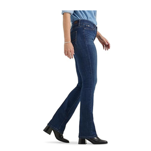 Women's Mid-Rise Bootcut <b>Jeans</b> | Stretch Denim with Non-Binding Flex Waistband | <b>Soft</b> Slim Fit Western-Style Pants - Product Image 2