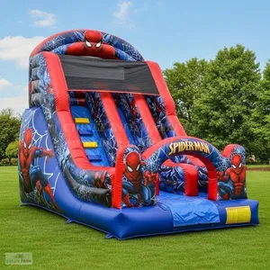 Parque de Juegos Inflable Comercial Gigante de Superhéroes, Castillo Hinchable al Aire Libre con Tobogán Doble y Pista de Obstáculos, Equipo para Parques de Diversiones - Product Image 3