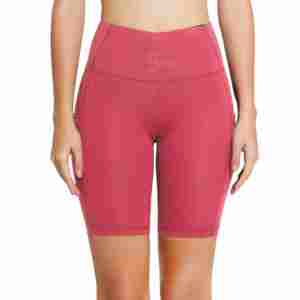 Ensemble de shorts de sport pour femmes en 2 pièces avec logo personnalisé, 100% coton molletonné, coupe-vent et imperméable, tenue de yoga et de gym - Product Image 5