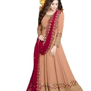 ชุดเดรสงานพิเศษสำหรับผู้หญิง ดีไซน์ล่าสุด ผ้าจอร์เจียต์เทียม ปักลาย ประดับเลื่อมนูน คุณภาพสูง จาก Fab Zone - Product Image 1