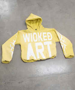 Haute qualité personnalisé graphique Applique en détresse broderie Patch Boxy Fit recadrée sweats soleil fané hommes sweats à capuche - Product Image 3