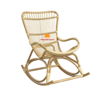 Vente en gros Vietnam Chaises d'extérieur bon marché vintage luxe en rotin relaxant fait main chaise berçante pour enfants et adultes