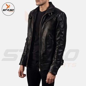 Veste en cuir pour hommes personnalisée veste en cuir noir de haute qualité vestes en cuir de créateur pour garçons manteau en peau hommes - Product Image 3
