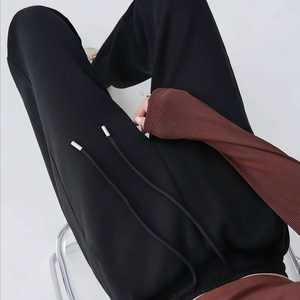 Pantalon de survêtement décontracté à coupe ample, doublé en polaire, couleur unie, broderie personnalisée, prix d'usine Chine, Bangladesh - Product Image 4