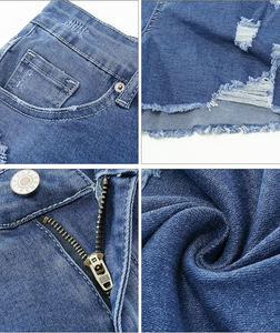 Short en jean respirant taille haute pour femme Détails déchirés en détresse Style Streetwear vintage pour les tenues décontractées d'été - Product Image 6