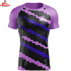 เสื้อรัชการ์ดแขนสั้นสำหรับผู้ชายชุดป้องกันผื่นคันมีสไตล์ระบายอากาศได้ดี - Product Image 1