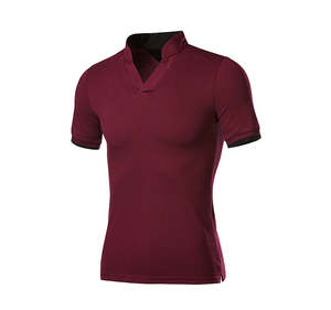 Cómodo 100% algodón Slim Fit Short- Golf para hombres Polos High Anti-Pilling Wool Casual Solid Print Design Polo Shirt - Product Image 6