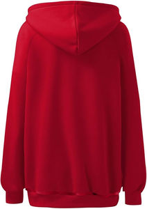 Sweats Preppy col en V pour femmes Sweats à capuche mode hiver avec manches longues tenues à col rond de Boomletcorp - Product Image 3