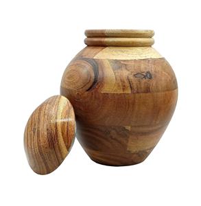 Urne en bois artisanale pour cendres humaines adultes avec sac en velours Crémation pour cendres Décorative-Urnes funéraires pour cendres humaines - Product Image 1