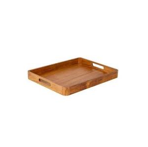 Plateau rectangulaire en bois multi-usage, planche de service en bois massif, organisateur de présentation pour la maison, l'hôtel, la vente au détail, commande en gros. - Product Image 4