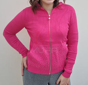 Sweat à capuche unisexe Premium 100% en coton avec pierre Vente en gros de vêtements de rue d'hiver Design zippé personnalisable Services OEM teints unis - Product Image 1