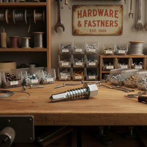 Vis autoforeuses à tête hexagonale PDC en acier au carbone, finition zinguée/galvanisée/phosphatée, métrique/pouce, classe 8, fixations de toiture OEM - Product Image 1