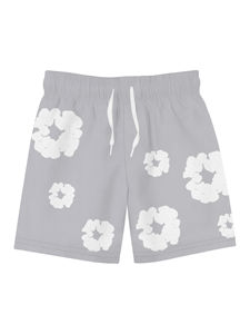 2025 été nouveaux hommes décontracté à la mode dentelle florale imprimé respirant séchage rapide maille Shorts cordon fermeture extérieur bas - Product Image 3