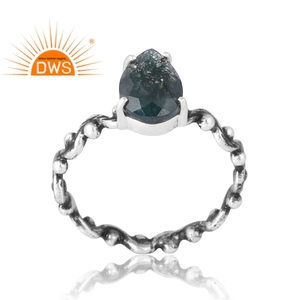 Latest Selling 925 Sterling Silver Natural <b>Moss</b> <b>Agate</b> Gemstone <b>Ring</b> Custom Jewelry Manufacturer - Product Image 1