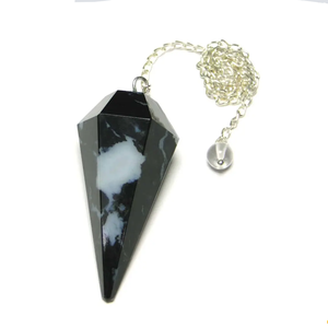 Cono de alta calidad, Péndulo de jaspe de cebra, piedra preciosa de cristal Natural, Péndulo de radiestesia de cono facetado para péndulos curativos a la venta - Product Image 1