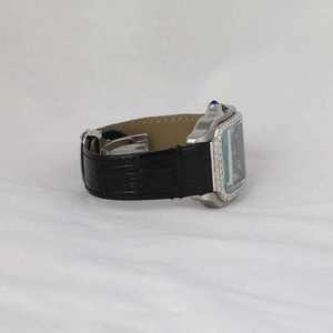 Nueva llegada de lujo Hip Hop Estilo negro Dial Iced propio Moissanite diamante movimiento automático esfera cuadrada rubbar cinturón reloj para hombres - Product Image 3