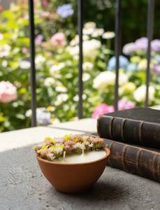 Vela Aromática de Cera de Soja en Maceta de Arcilla con Flores Secas Naturales, Estilo Elegante, Orgánica, para Decoración, Acción de Gracias, Pascua, Venta al por Mayor - Product Image 5