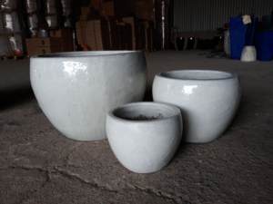 [Leo Nguyen Le] - Macetas de cerámica redondas, brillantes y esmaltadas de colores, para flores, de exterior, grandes, para jardín, venta al por mayor. - Product Image 5