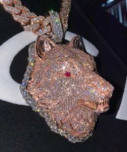 Personnalisé 3D Shining Buss VVS Moissanite Pass Diamond Tester Pendentif à breloque plaqué glacé pour hommes - Product Image 5