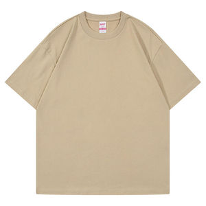 T-shirt en coton surdimensionné streetwear, poids lourd 320 g/m², épaules tombantes, style vintage décontracté, mode urbaine pour hommes - Product Image 1