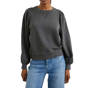 Sudadera Holgada de Felpa Francesa con Cuello Redondo para Mujer, Efecto Acogedor - Product Image 4