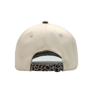 Casquettes de baseball snapback à visière personnalisée à 5 panneaux, motif camouflage léopard bicolore et feuilles, style camionneur - Product Image 3