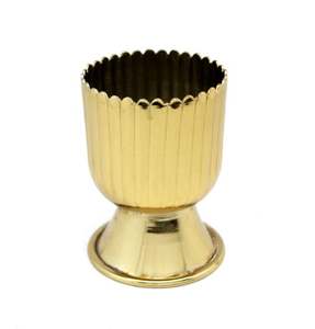 แจกันดอกไม้อลูมิเนียมโบราณทำด้วยมือกระถางดอกไม้ทองแดงสำหรับตกแต่งงานตามสั่ง - Product Image 1