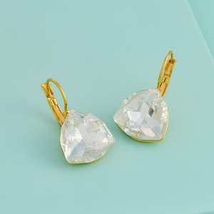 Trendy Vintage Drop and Pendant <b>Earrings</b> Water Drop Shaped Religious Zinc Alloy with Copper Brass Featuring Pearls <b>Diamonds</b> - Product Image 1