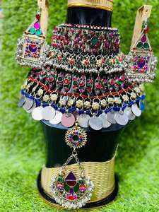 Classic Stainless Steel Traditional Afghan <b>Jewelry</b> <b>Set</b> <b>for</b> <b>Women</b> Vibrant Beads Handmade Trendy Design <b>for</b> Weddings & Parties - Product Image 3