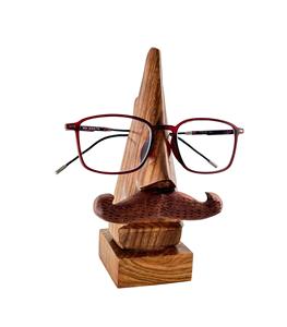 Porte-lunettes en bois fabriqué à la main porte-lunettes de soleil classique en forme de nez support de lunettes présentoir, spectacle - Product Image 1