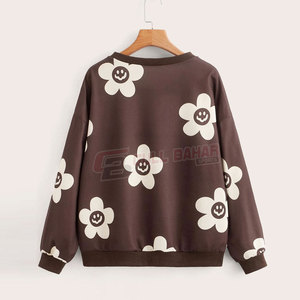 Sweat-shirt femme coupe ample avec tissu tricoté respirant et look minimaliste sweat-shirt femme en éponge française - Product Image 2